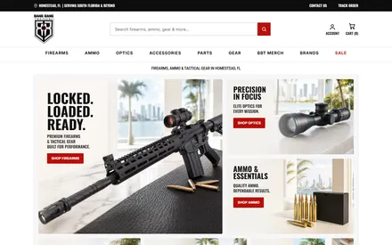 Bang-Bang Tactical homepage on its 2AData dealer website